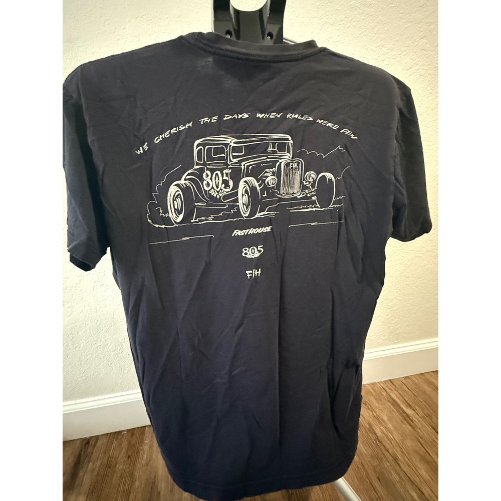 Fasthouse 805 Mens Large T Shirt Hot Rod Racing Motorcycle Moto Graphic Tee